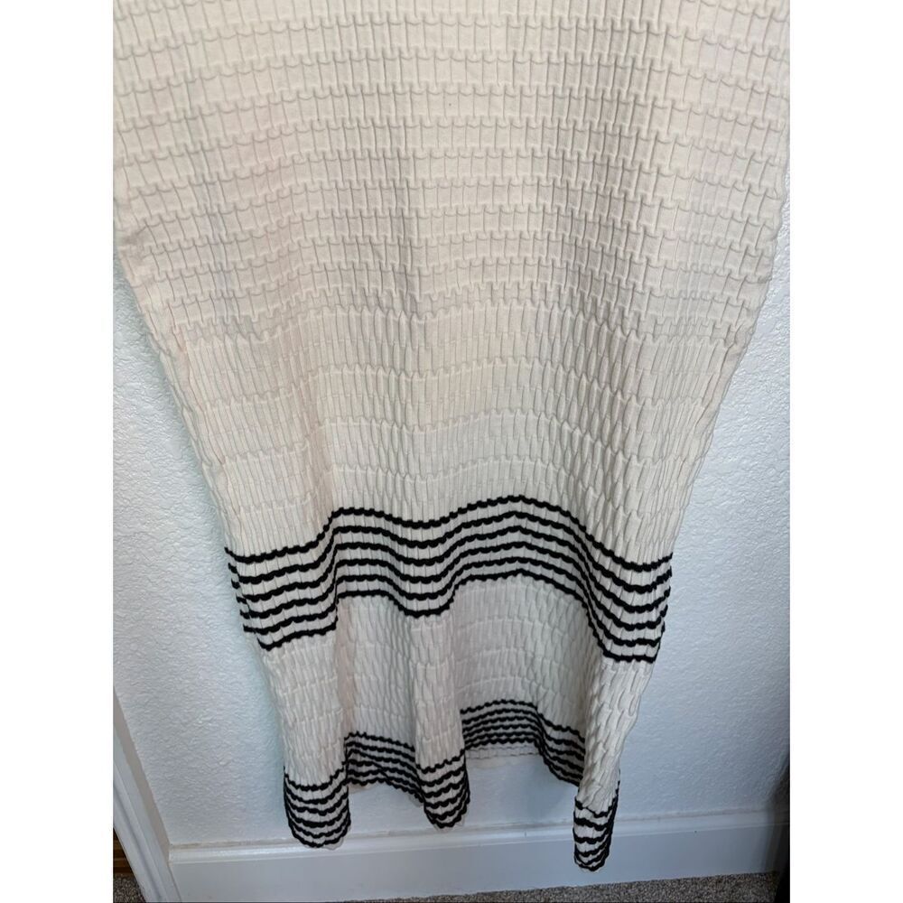 Anthropologie The Aimee Slim Ribbed Knit Midi Dress in White Size XL - Picture 7 of 12